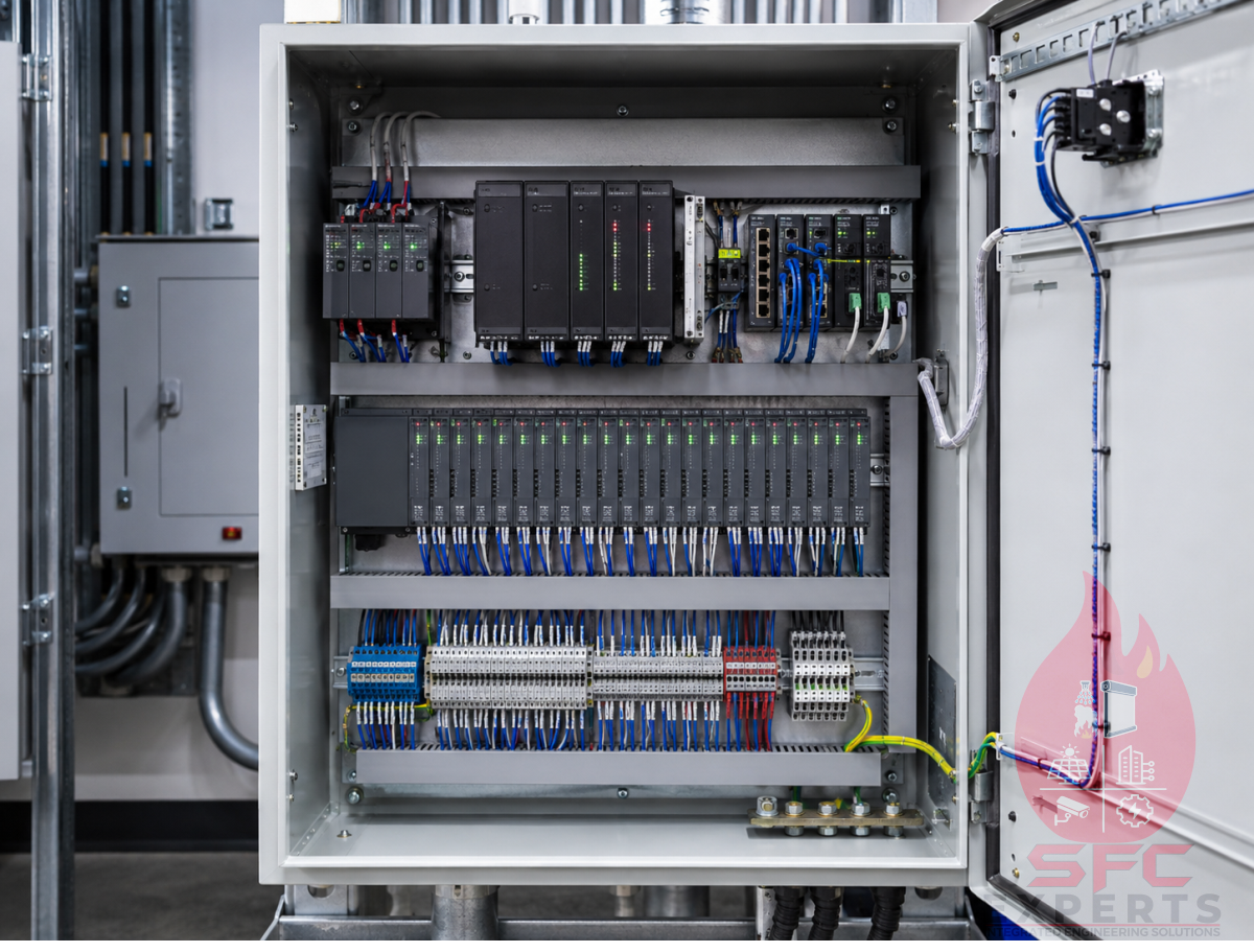 ABB RTU SCADA control panel with automation modules