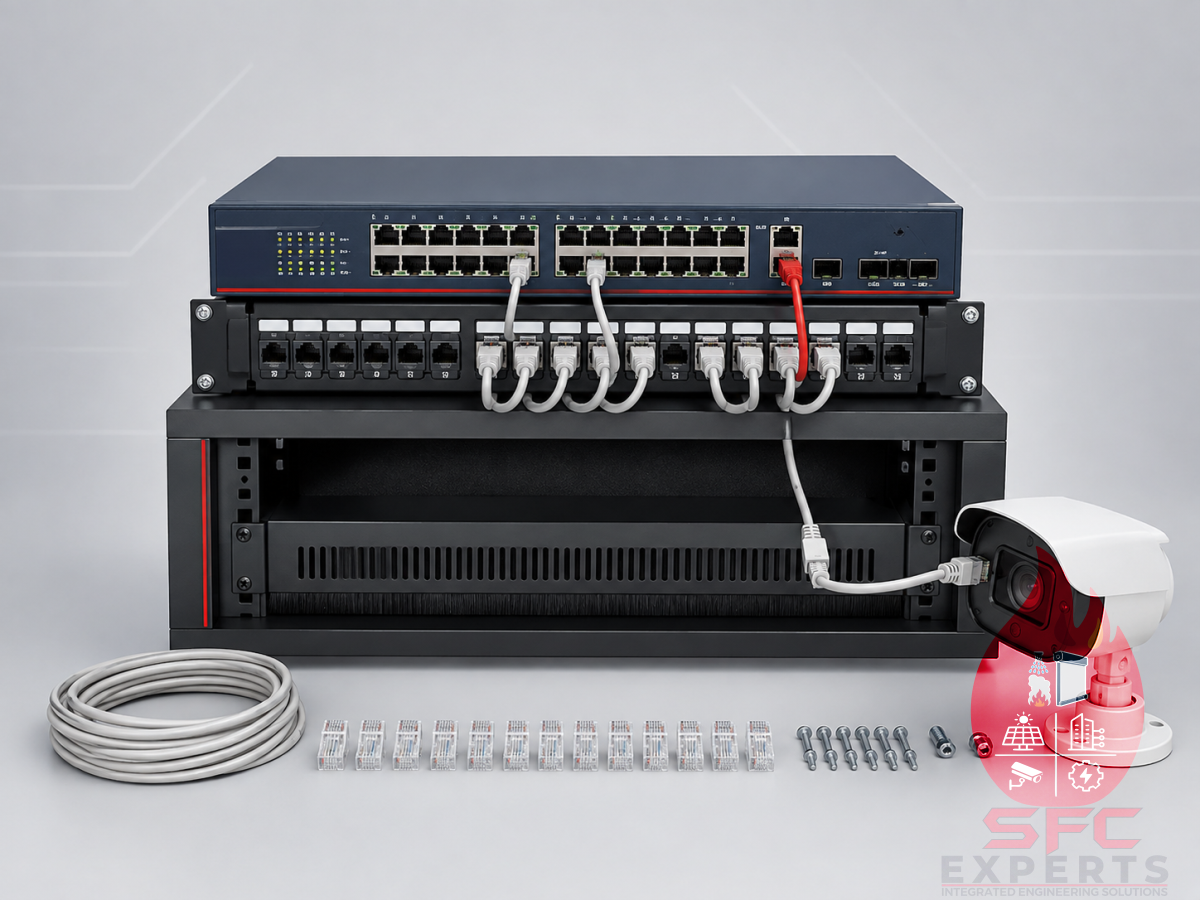 CCTV network and PoE equipment