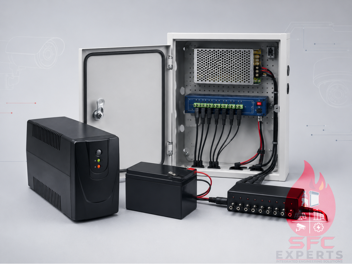 CCTV power supplies and backup equipment