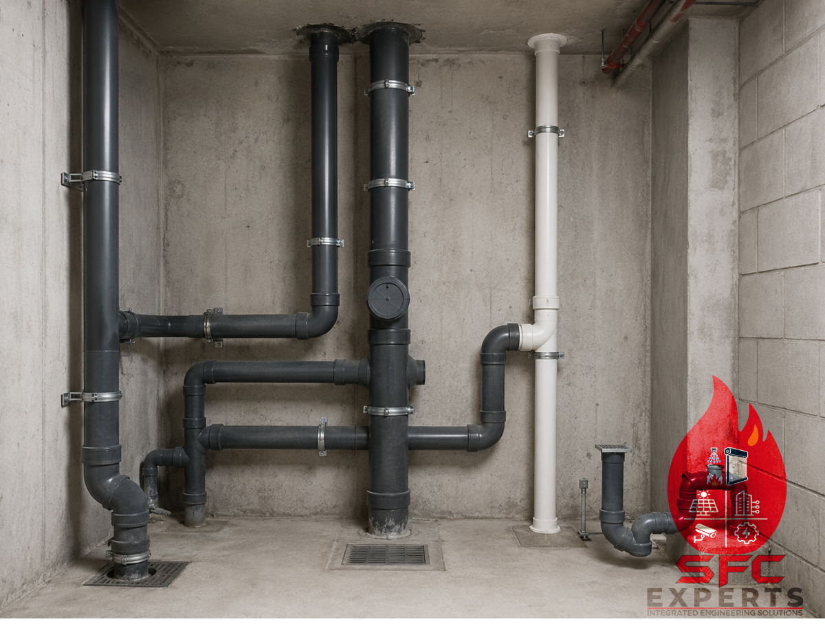 Building drainage and rainwater pipework system