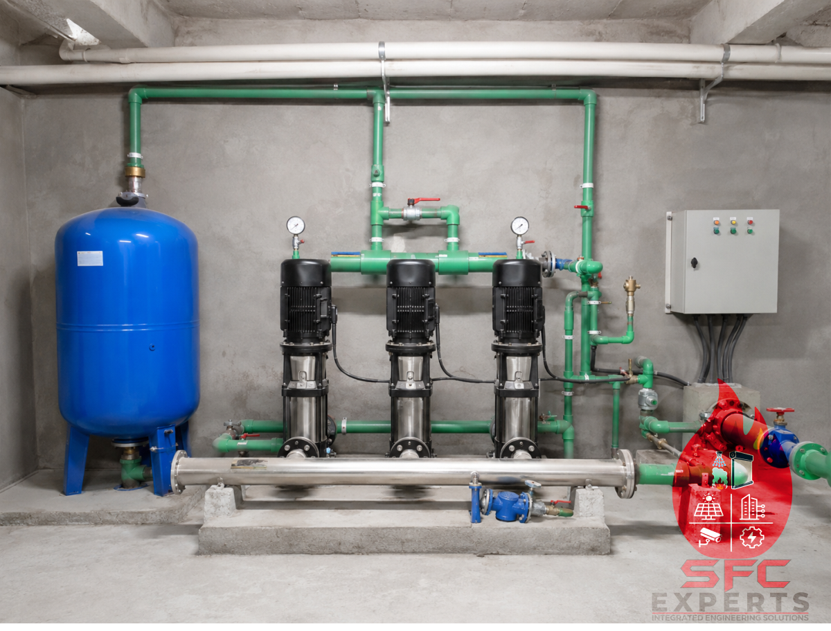 MEP water supply and booster pump system