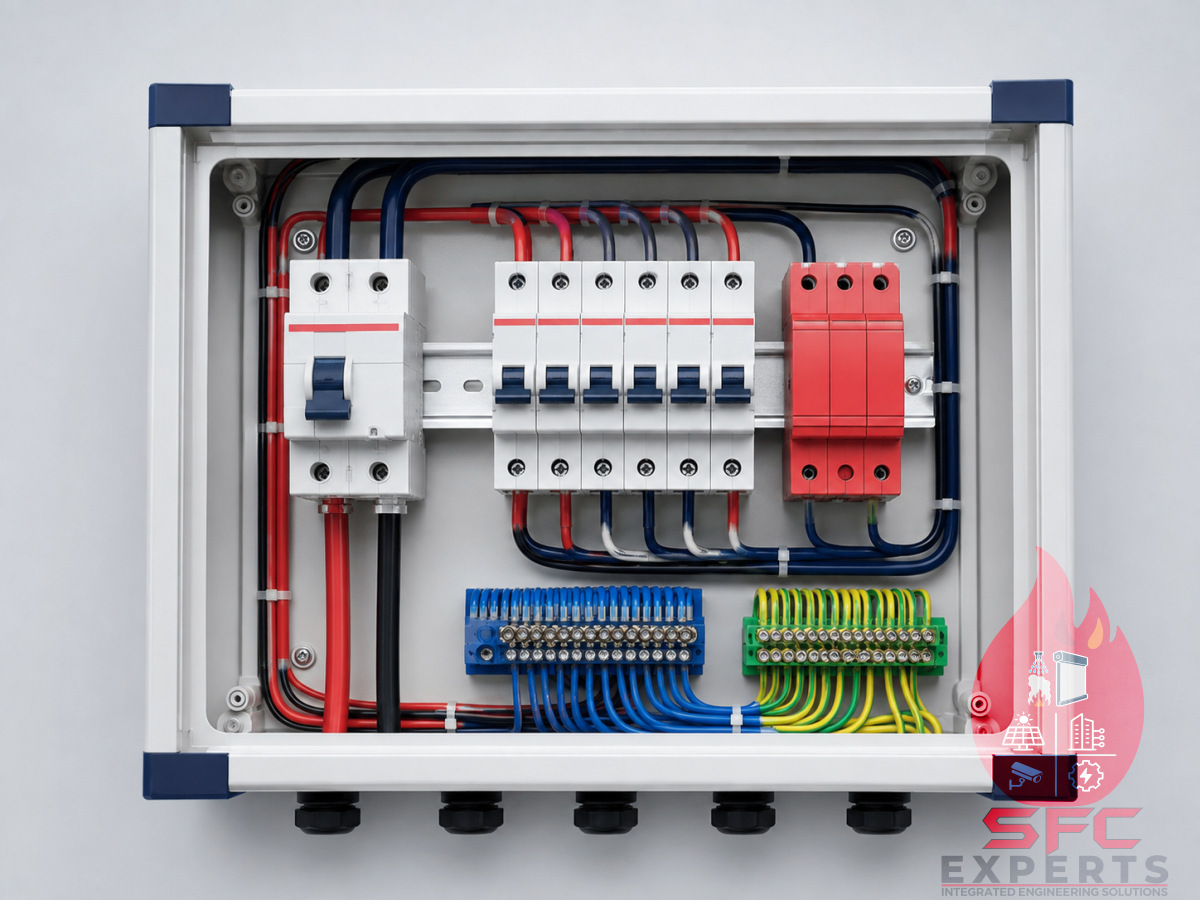 Solar AC distribution and protection equipment