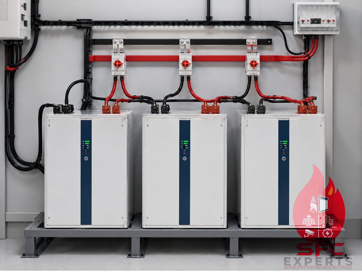 Lithium solar battery storage bank