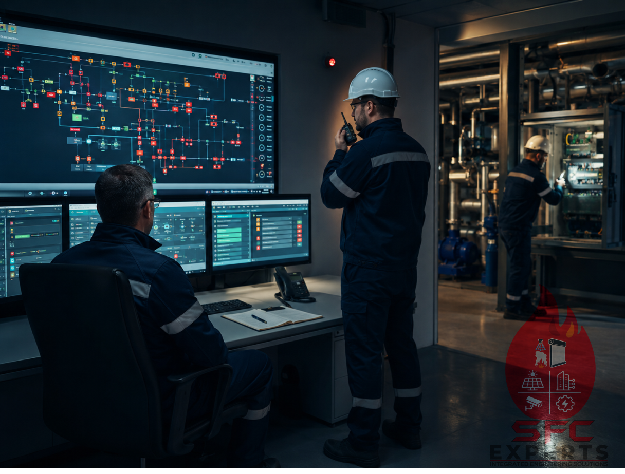 Facilities emergency response and BMS troubleshooting team